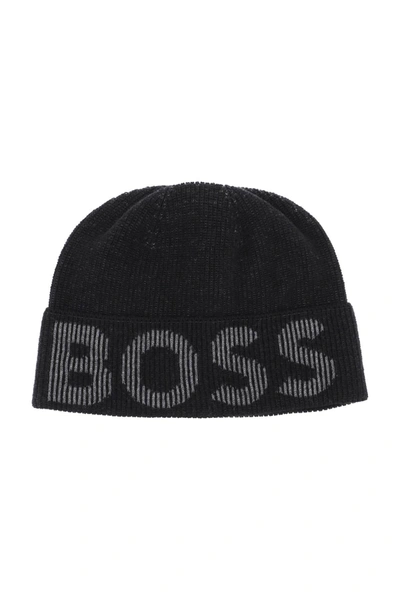 Shop Hugo Boss Boss Lamico Logo Beanie