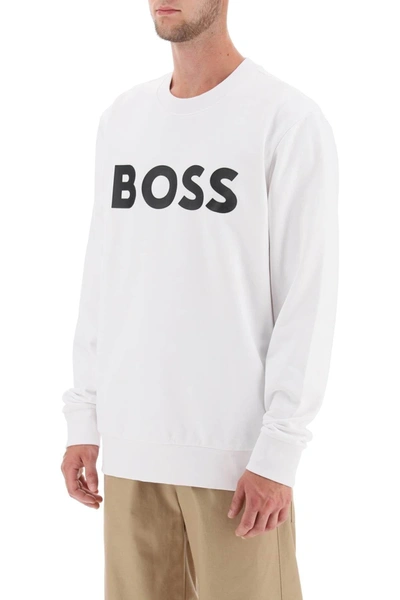 Shop Hugo Boss Boss Logo Print Sweatshirt