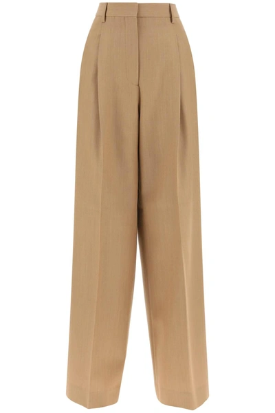 Shop Burberry 'madge' Wool Pants With Darts