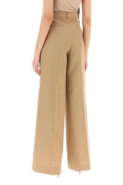 Shop Burberry 'madge' Wool Pants With Darts