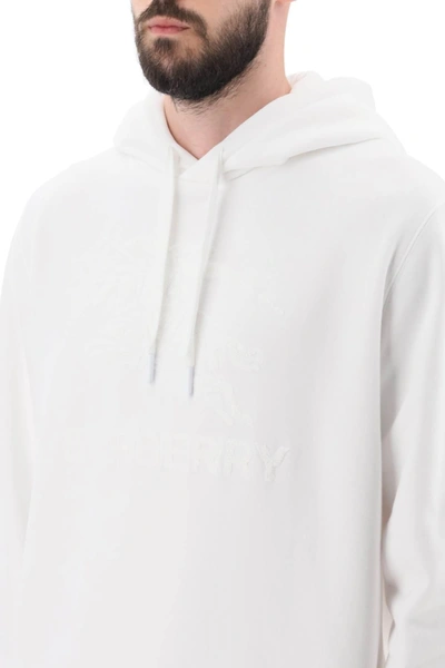 Shop Burberry 'raynerbridge' Hoodie With Ekd Logo In Terry Cloth