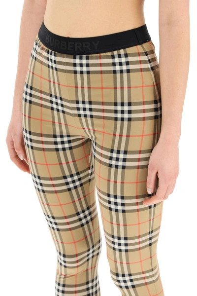 Shop Burberry Vintage Check Belvoir Leggings