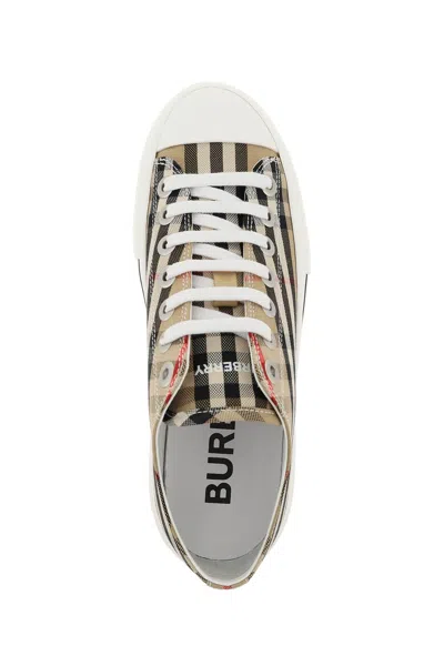 Shop Burberry Vintage Check Low Sneakers