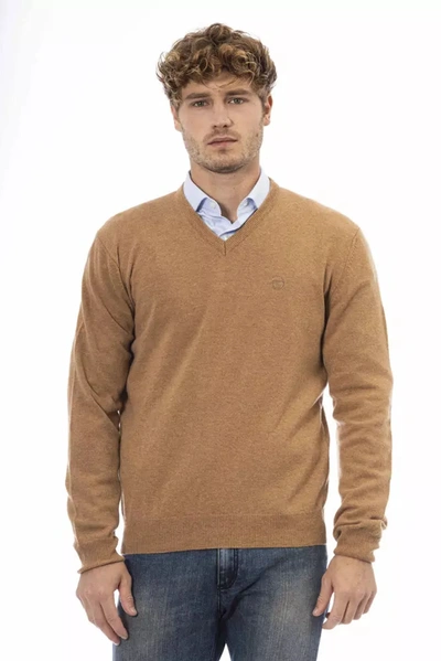 Shop Sergio Tacchini Beige Wool Sweater
