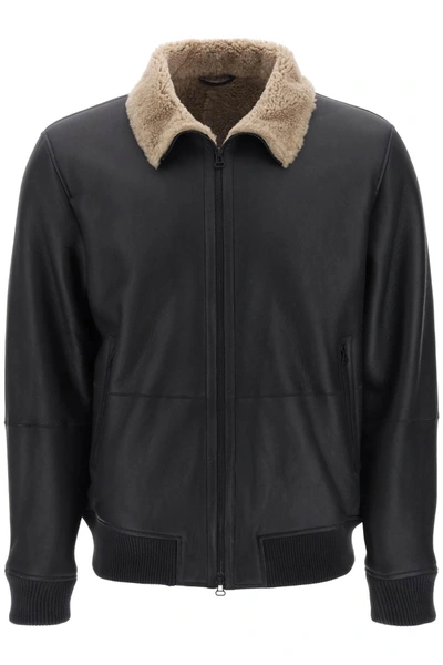 Shop Closed Shearling Bomber Jacket