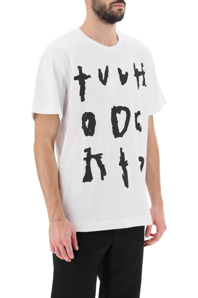 Shop Comme Des Garçons Homme Deux Comme Des Garcons Homme Plus Artwork Print T Shirt