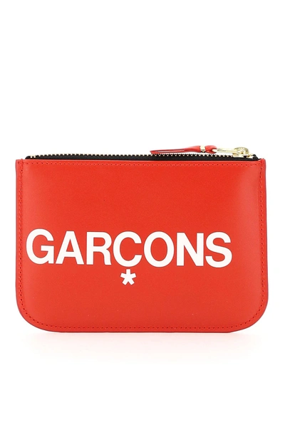 Shop Comme Des Garçons Comme Des Garcons Wallet Huge Logo Pouch