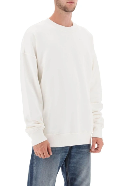 Shop Diesel ' Strapoval' Sweatshirt With Back Destroyed Effect Logo