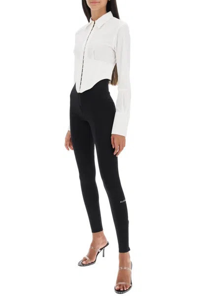 Shop Dion Lee Cropped Shirt With Underbust Corset