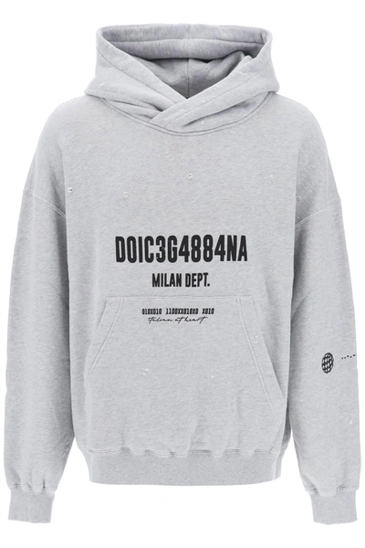 Shop Dolce & Gabbana Distressed Effect Hoodie