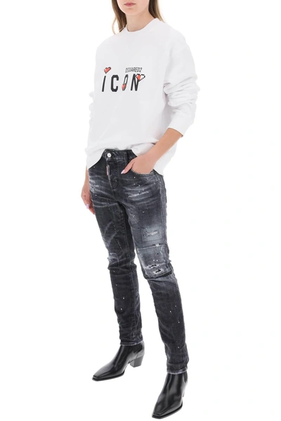 Shop Dsquared2 Icon Game Lover Sweatshirt