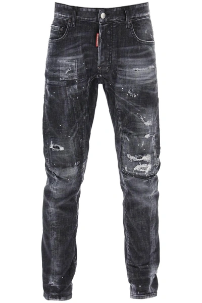 Shop Dsquared2 Distressed Tidy Biker Jeans