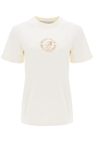 Shop Golden Goose Runners Club Print Regular T Shirt