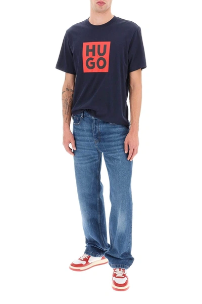 Shop Hugo Daltor Logo Print T Shirt