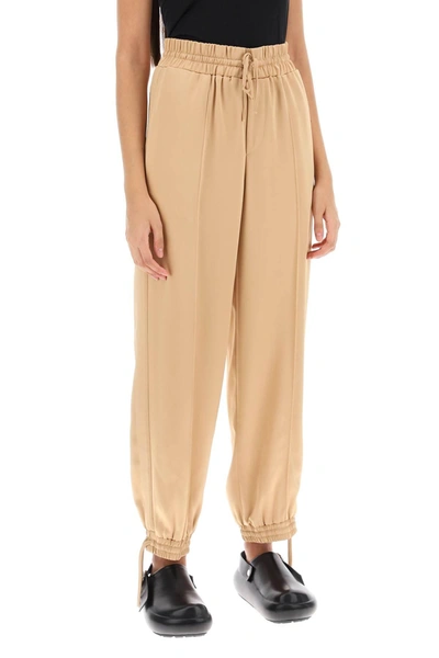 Shop Jil Sander Satin Drawstring Pants