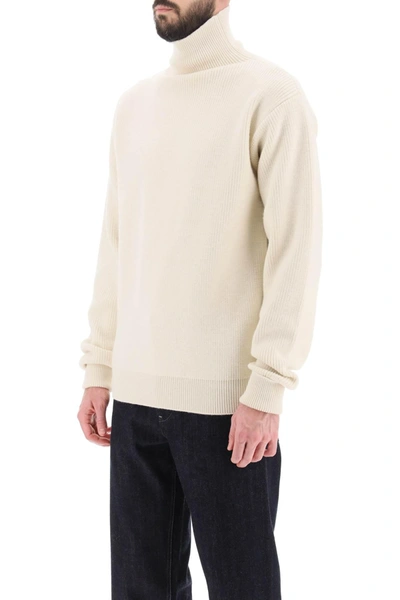 Shop Jil Sander Side Zip High Neck Sweater