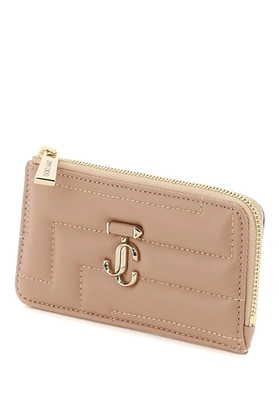 Shop Jimmy Choo Quilted Nappa Leather Zipped Cardholder