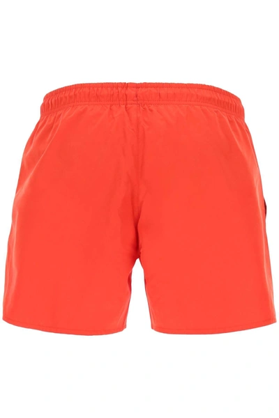 Shop Lacoste Logo Patch Swim Shorts