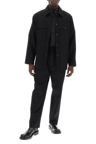Shop Lemaire Wool And Cotton Overshirt