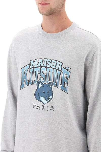 Shop Maison Kitsuné Maison Kitsune Crew Neck Sweatshirt With Campus Fox Print