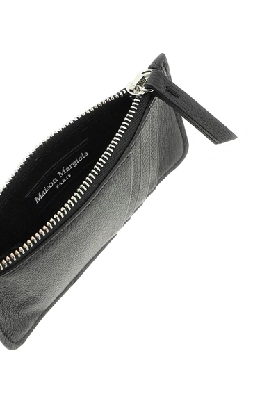 Shop Maison Margiela Leather Zipped Cardholder