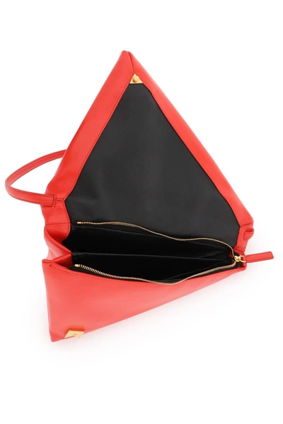 Shop Marni Leather Prisma Triangle Bag
