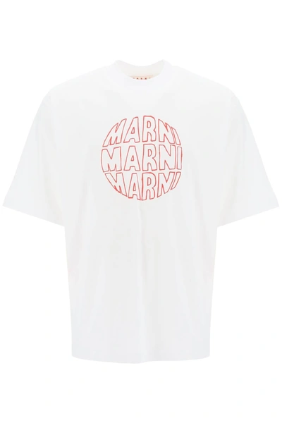 Shop Marni Outline Print T Shirt