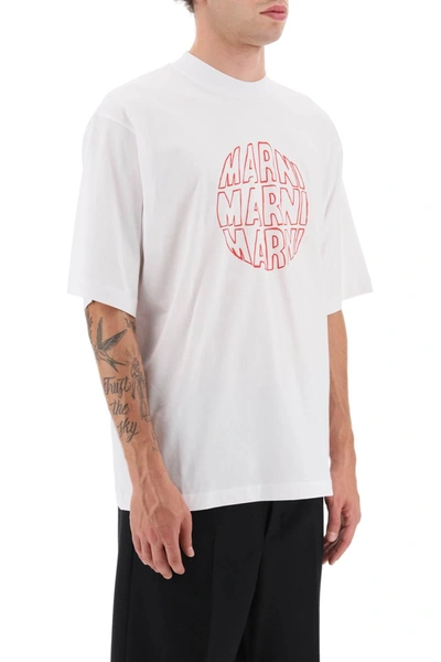 Shop Marni Outline Print T Shirt