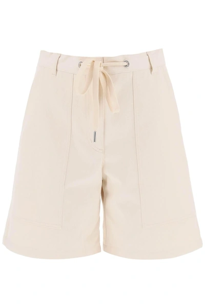 Shop Moncler Cotton Drill Shorts