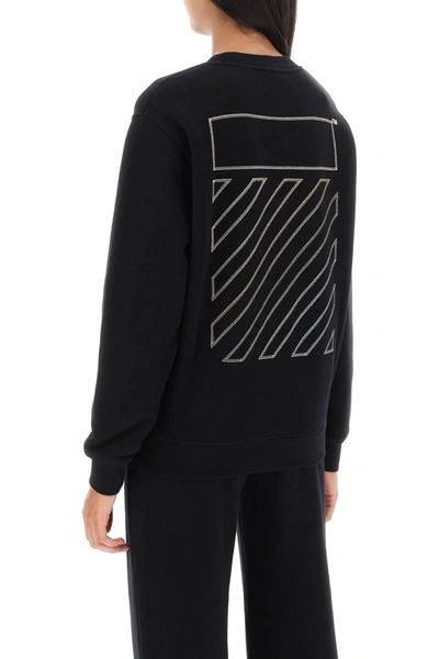 Shop Off-white Off White Crew Neck Sweatshirt With Diag Motif