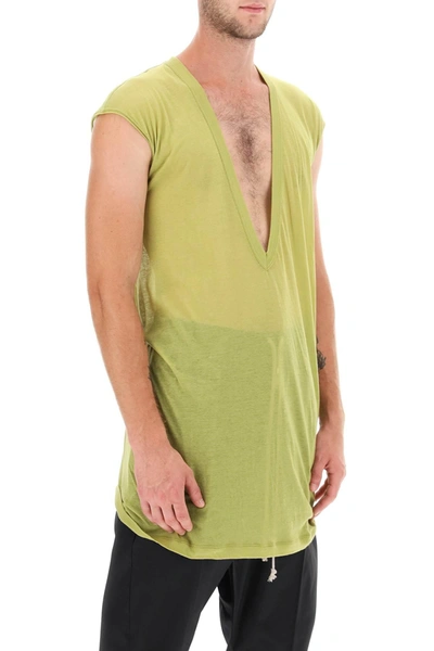 Shop Rick Owens 'dylan' Maxi T Shirt With V Neck
