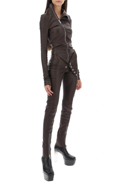 Shop Rick Owens Jumpsuit In Leather