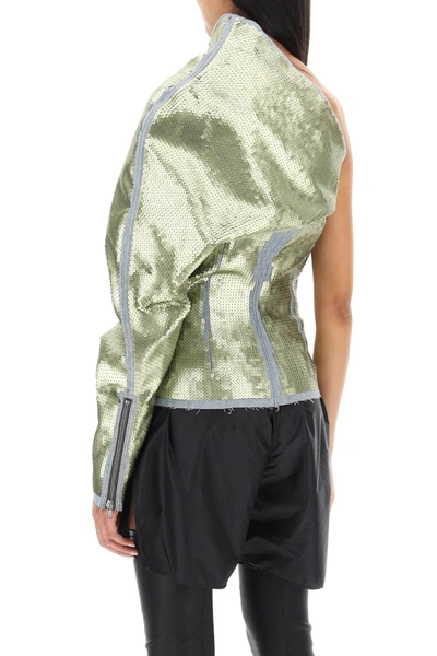 Shop Rick Owens Sequined One Shoulder Top