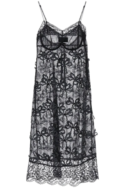 Shop Simone Rocha Embroidered Tulle Slip Dress