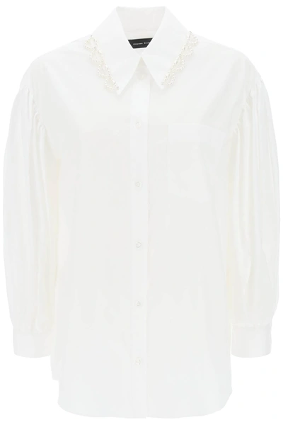 Shop Simone Rocha Puff Sleeve Shirt With Embellishment