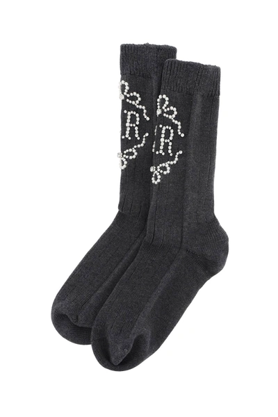 Shop Simone Rocha Sr Socks With Pearls And Crystals