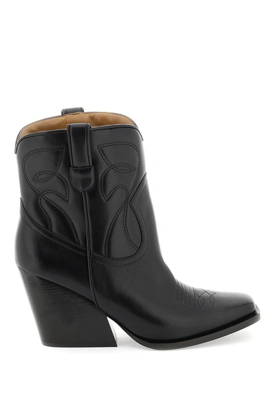 Shop Stella Mccartney Stella Mc Cartney Alter Mat Cowboy Boots In Black Faux Leather