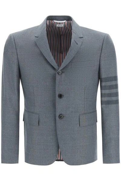 Shop Thom Browne 4 Bar Single Breasted Wool Blend Jacket