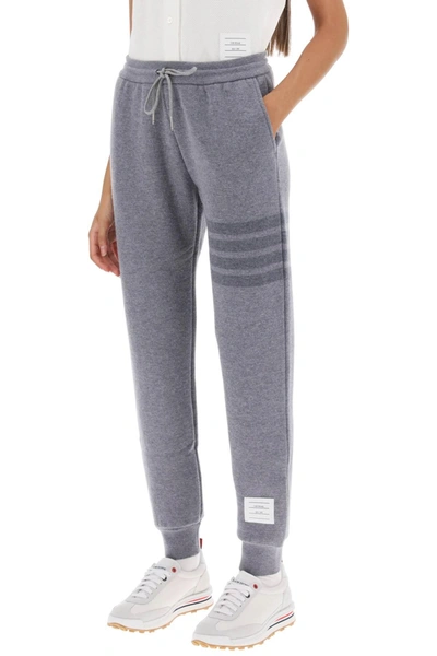 Shop Thom Browne Knitted Joggers With 4 Bar Motif