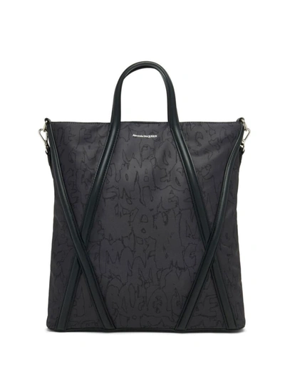 Shop Alexander Mcqueen 'the Harness Shopper' Bag In Black