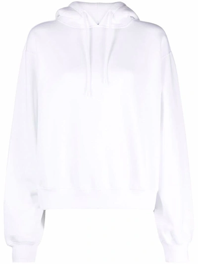 Shop Alexander Wang Hooded Sweatshirt In White
