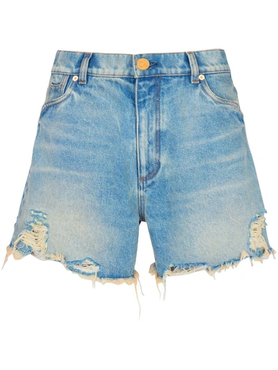 Shop Balmain Vintage Shorts In Blue