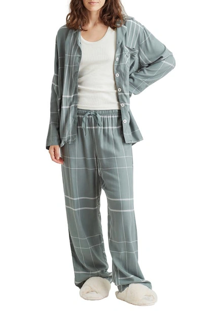 Shop Papinelle Plaid Pajamas In Moss