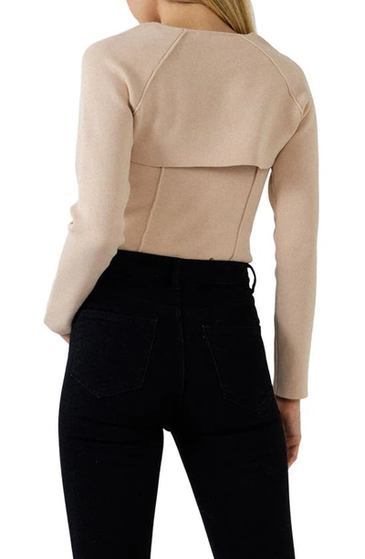 Shop Endless Rose Cutout Detail Sweater In Ivory