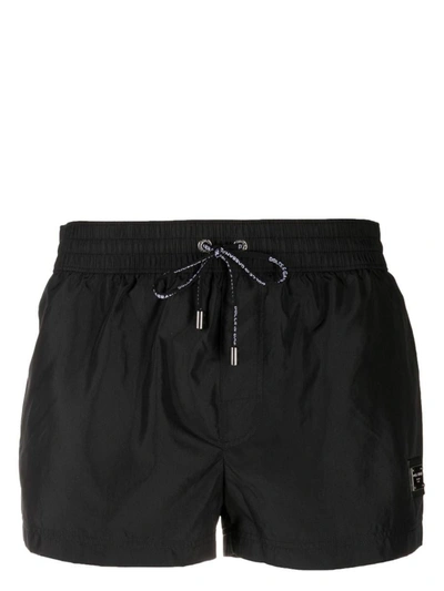 Shop Dolce & Gabbana Swim Boxers In Black