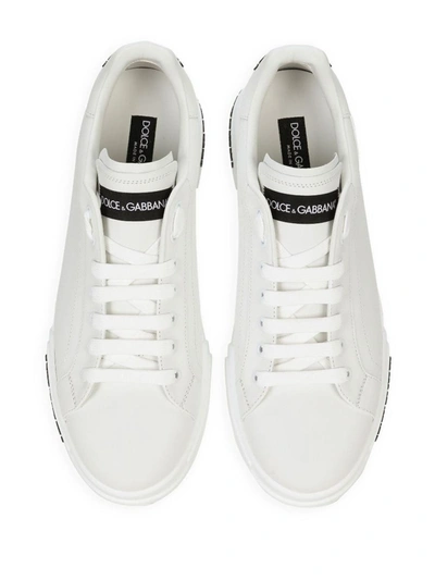 Shop Dolce & Gabbana Sneakers With Logo Print In White