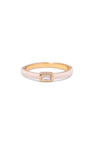 Shop Brook & York Posie Enamel Ring In Gold