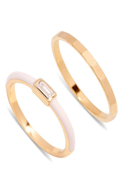 Shop Brook & York Brook And York Posie Assorted Set Of 2 Rings In Gold
