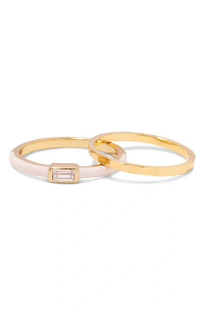 Shop Brook & York Brook And York Posie Assorted Set Of 2 Rings In Gold