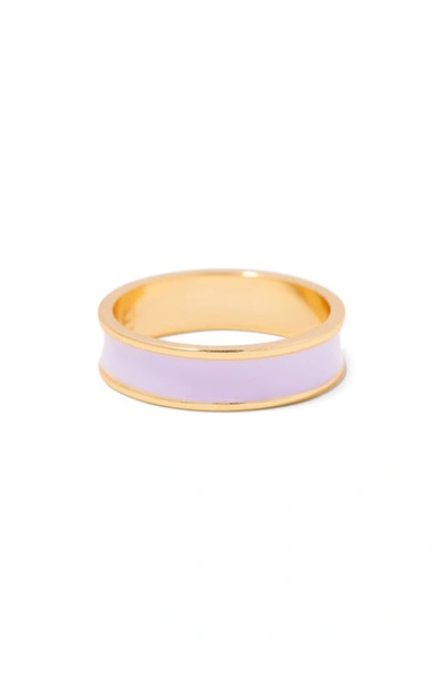 Shop Brook & York Madison Enamel Ring In Gold/lavender